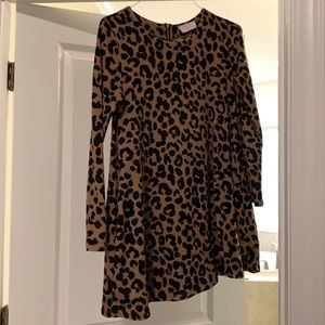 Leopard sweater dress